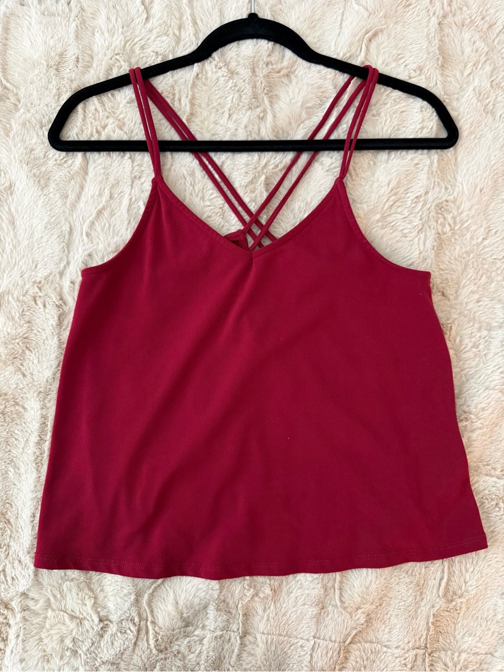 Silence + Noise | Women's Wine Red Strappy V-Neck Tank Top